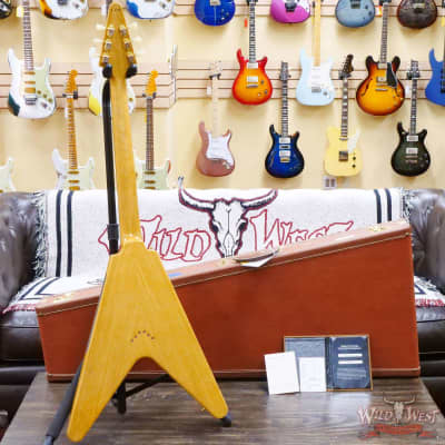 Gibson Custom Shop 1958 Korina Flying V Reissue Natural (Black Pickguard) image 9