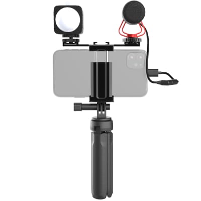 Mirfak Vlog Kit MVK01 Includes Extension Pole, LED Fill Light, Microphone and Tripod image 3