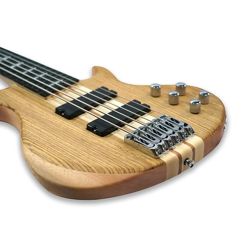 Fretless 6 String Electric Bass Guitar Millettia Laurentii+Okoume