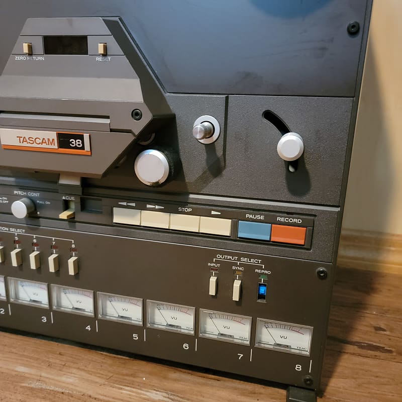 TASCAM Model 38 8 Track Reel To Reel Recorder 1980s Functioning