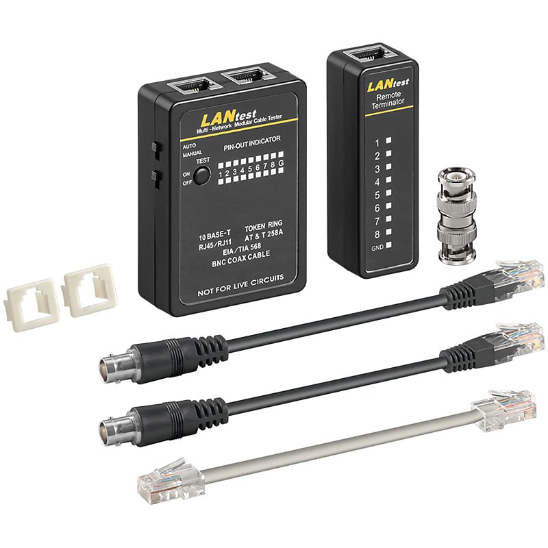 goobay Network Cable Tester Set for CAT5 Accessory for Reverb