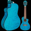 Lanikai Quilted Maple Blue Stain Concert with Kula Preamp A/E Ukulele