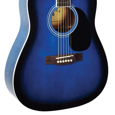 Indiana S-SCOUT-BLS Dreadnought Spruce Top 6-String Acoustic Guitar - Blue Burst for sale