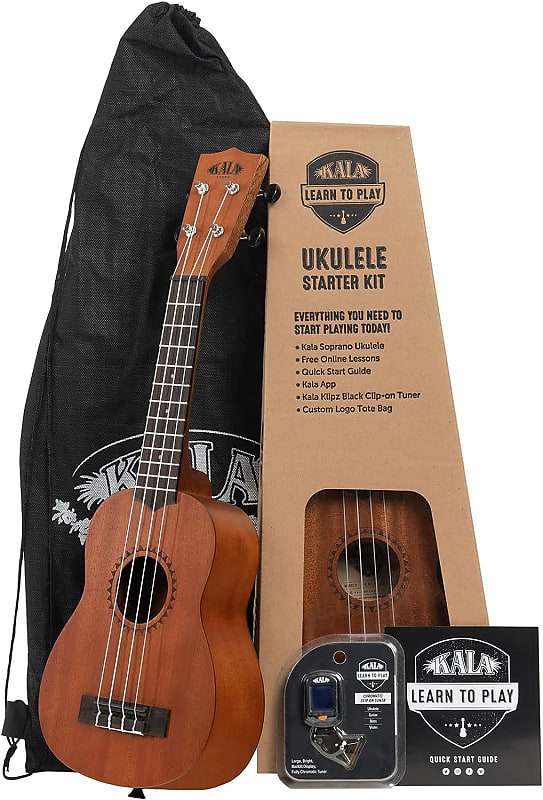 Kala KALALTPS Learn To Play Soprano Ukulele Starter Kit Reverb