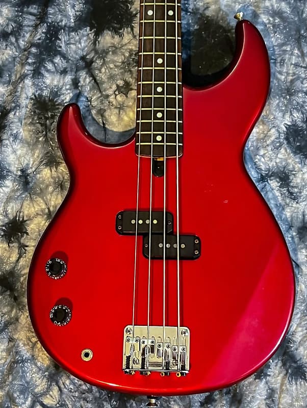Left-Handed 1998 Yamaha BB300 w/reverse P bass pickup - Candy Apple Red image 1