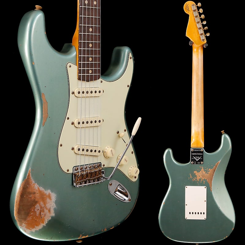 Fender Custom Shop Ltd 63 Stratocaster Heavy Relic Sherwood Green 7lbs 9.8oz image 1