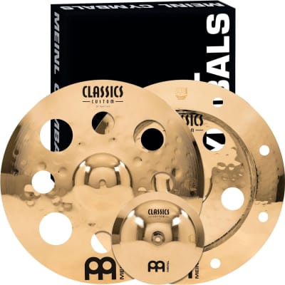 Meinl Cymbals Cymbal Set Box Effects Pack with 16” Trash Crash and China Plus Free 8” Bell – Classics Custom Brilliant – Made in Germany, Two-Year Warranty (CCFX-B) image 1