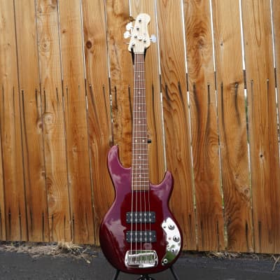G&L USA Series 750 CLF Research L-2500 Ruby Red Metallic 5-String Bass w/ Black Tolex Case NOS image 2