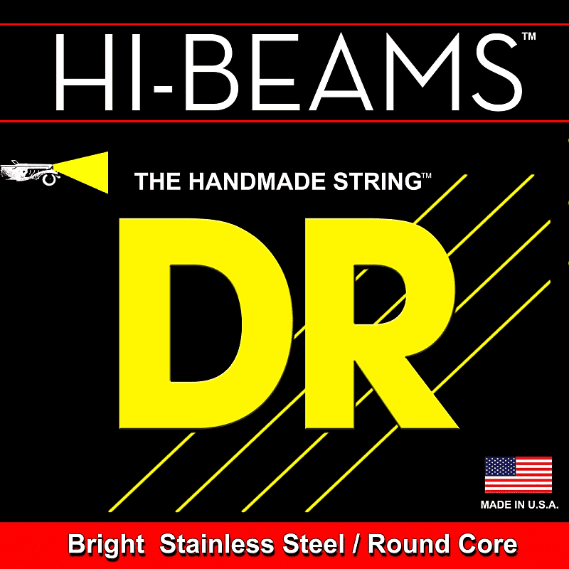 DR Hi-Beams Bright Stainless Steel/Round Core 45-125 Bass Strings MR5-45 45 65 85 105 125 image 1