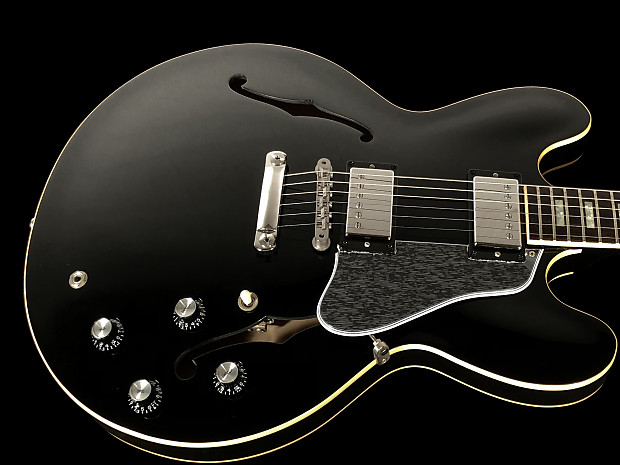 ギター gibson ES-335 Plain Ebony MEMPHIS 2009 Gibson Memphis ES-335 Dot Satin Ebony | Guitar Chimp