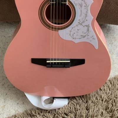 Rogue Starter Acoustic Guitar Pink w/ Gig Bag & Strap for sale