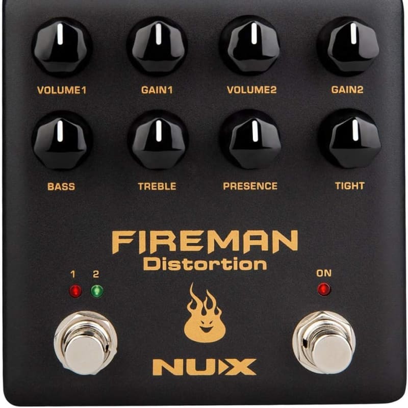 Photos - Effects Pedal Nux Unknown  Fireman Distortion Effect Pedal Dual Channel Sound... Brown ne 