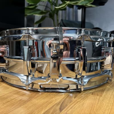 Ludwig No. 400 Supraphonic 5x14" 10-Lug Aluminum Snare Drum with Keystone Badge 1963 - 1969 - Chrome-Plated image 4