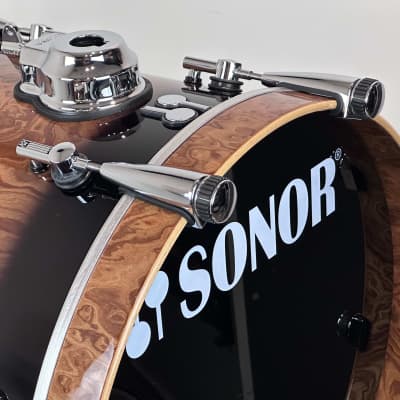 Sonor 18/12/14" SQ2 Medium Beech Drum Set - High Gloss Brown Walnut Burst image 7