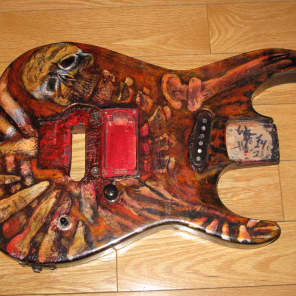 Made in Japan ESP M-ii 1993 Loaded Body - Custom George Lynch Skull & Bones Paint Job image 1