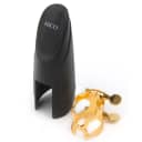 Rico Tenor Sax H-Ligature & Cap for Metal Link Mouthpieces Gold Plated