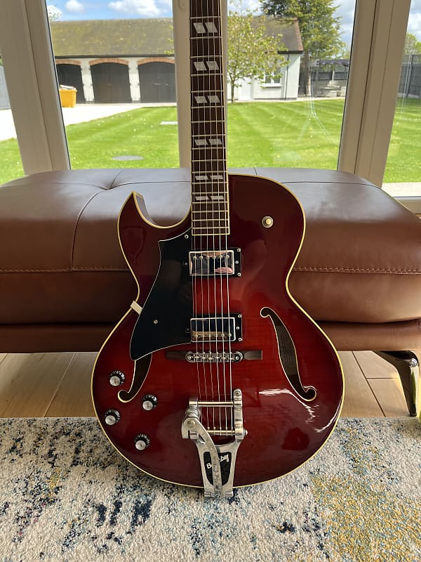 Left Handed Peerless Gigmaster Jazz Wine burst Reverb