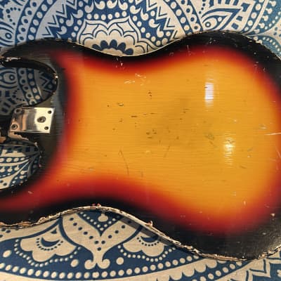 1960s Standel Custom Deluxe Sunburst Solid-body Electric Guitar with Hardshell Case image 5