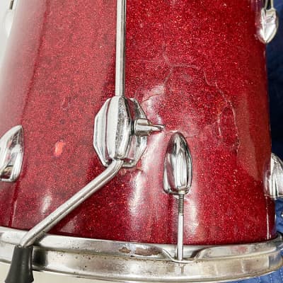 Vintage 1960s Apollo Made In Japan Drum Set in Red Sparkle image 10