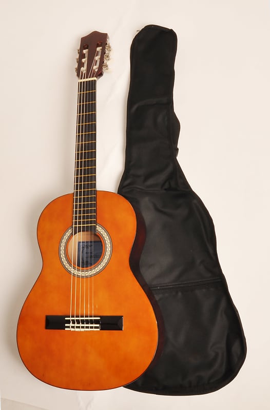 Beginner Classical Acoustic Guitar 3/4 Size (36 Inch) w/Carry Bag Omega Class Kit 3/4 NA image 1