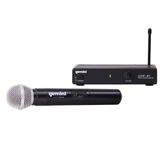 Gemini UHF-01M Handheld Wireless Microphone System - Band F2 (500-950 Mhz) image 1