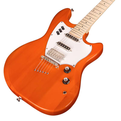 Guild Surfliner Sunset Orange Solid Body Electric Guitar with Deluxe Guild Gig Bag image 11