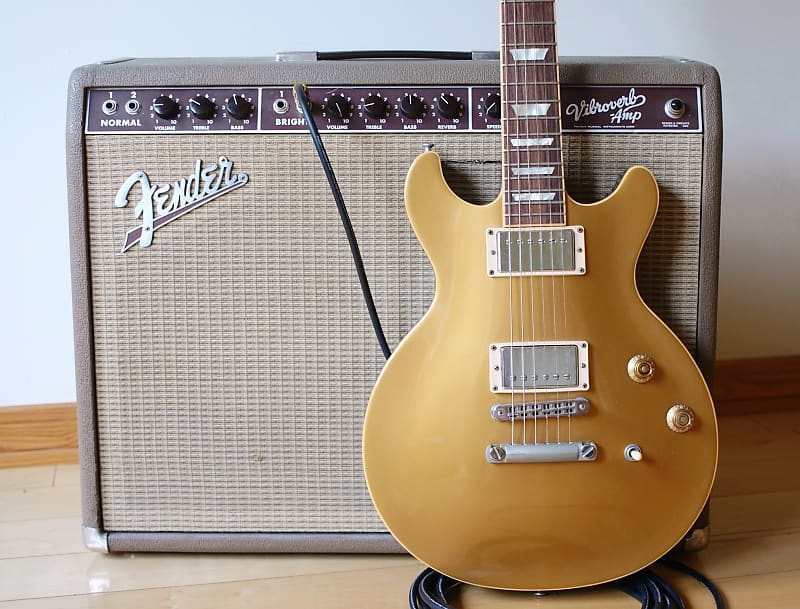 【Rare!】Japan Limited Run? 2009 Gibson Les Paul DC (Double Cutaway) Goldtop  Darkback w/ Humbuckers