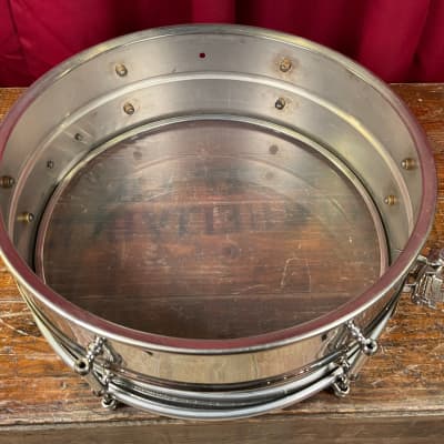 1930s Leedy No. 3010 Utility 5x14 Snare Drum Nickel Over Brass Tube Lug NOB *Video Demo* image 9