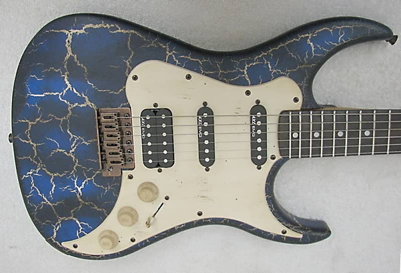 AXL Guitars Badwater SRO アクセルギターズ AXL Badwater SRO Electric Guitar Crackle Blue | Guitar Center