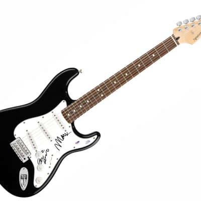 Devo Bob & Mark Mothersbaugh Autographed Signed Guitar ACOA PSA image 1