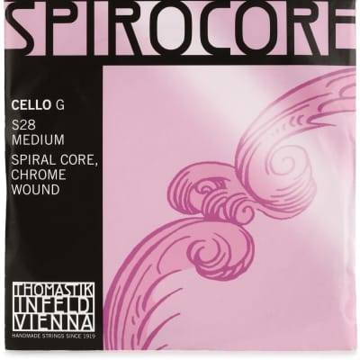 Thomastik-Infeld S28 Spirocore Cello G String - 4/4 Size Chrome Wound image 1