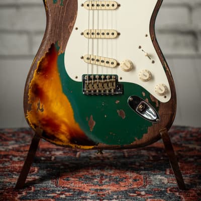 Fender ’57 Super Heavy Relic Strat - Faded Sherwood Green/Sunburst image 2