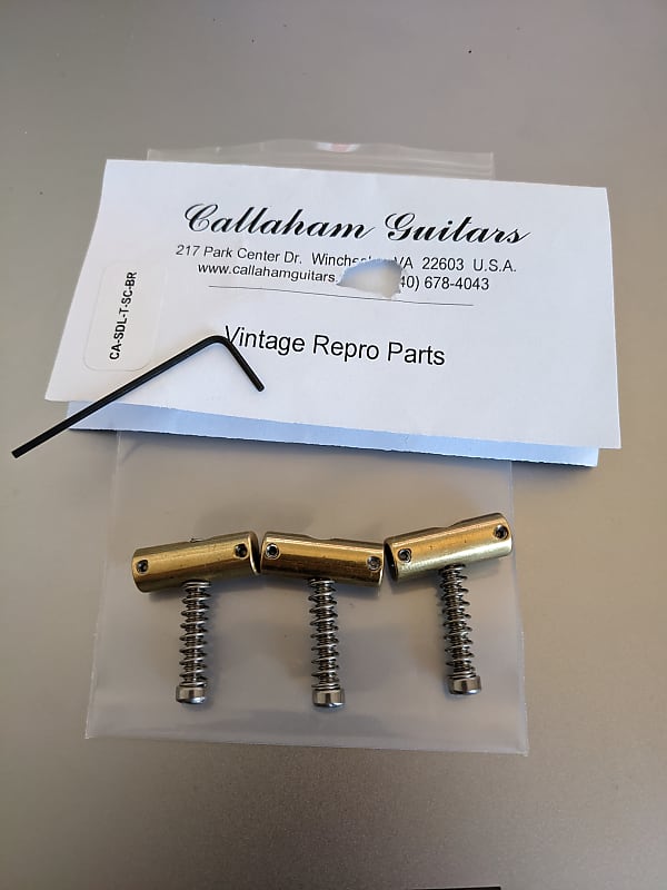 Callaham Tele Saddles, Enhanced Vintage Compensated, Brass