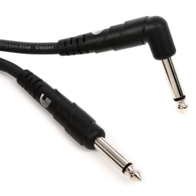 D'Addario PW-CGTRA-10 Classic Series Straight to Right Angle Instrument Cable - 10 foot image 6