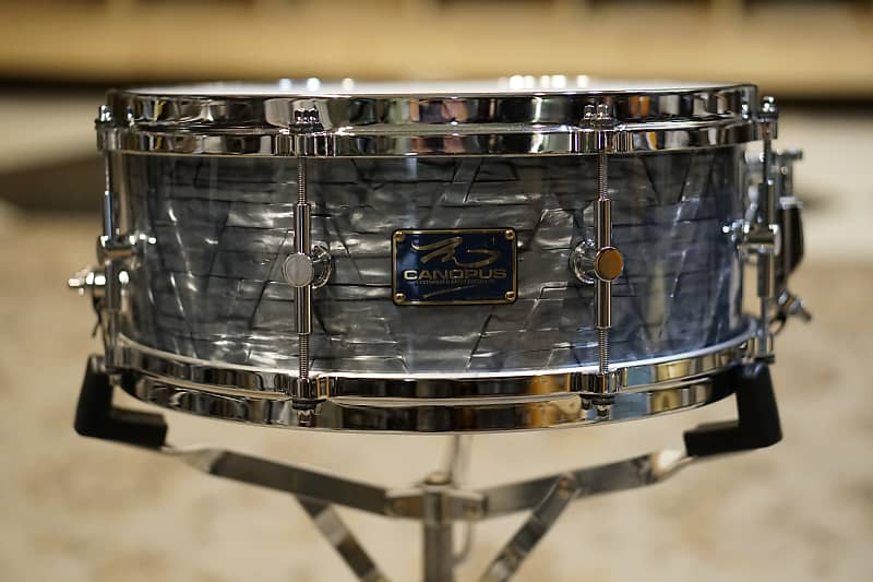 Canopus The Maple 5.5x14 Snare Drum - Sky Blue Pearl - M-1455