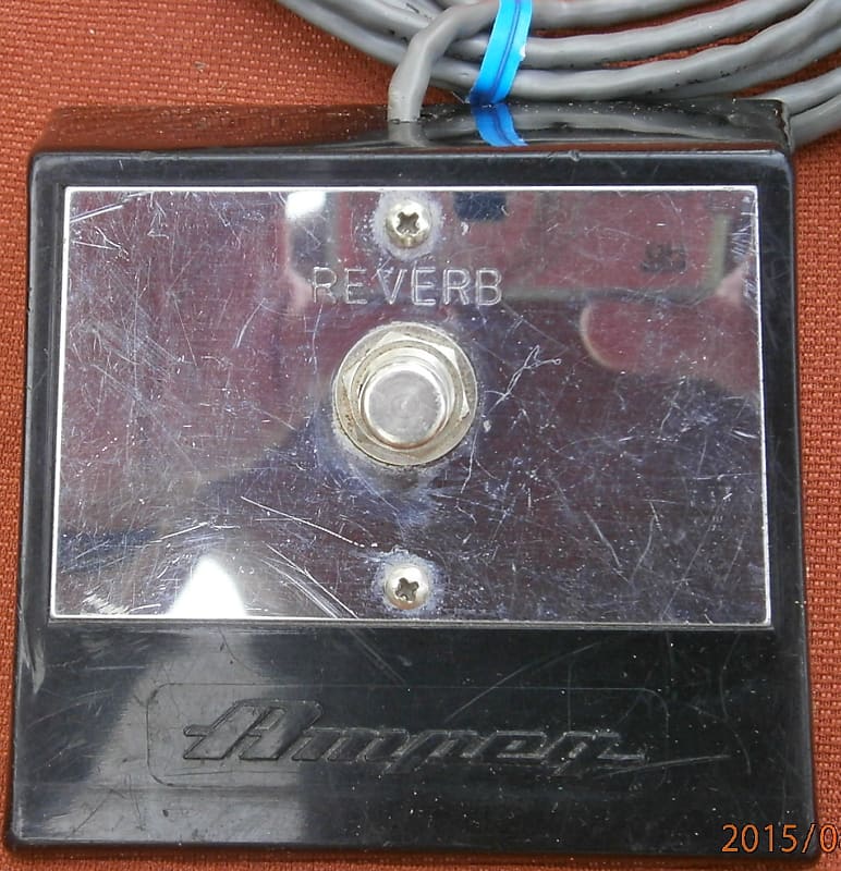 AMPEG Reverb Single Button Footswitch 1960's Black and chrome image 1