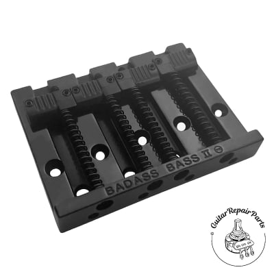 Leo Quan Badass II Hi-Mass 4 String Bass Bridge, 5-Screw Mount - Black