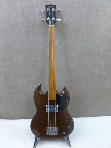 Gibson EBO Bass Made Fretless with Gig Bag Resprayed Neck 70-72 Brown image 1