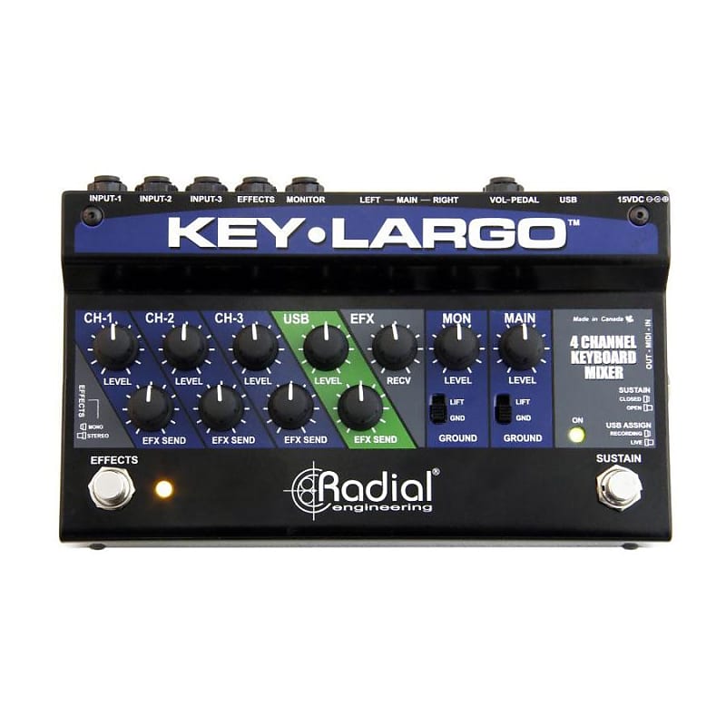 Radial Engineering Key-Largo Keyboard Mixer and Performance Pedal image 1