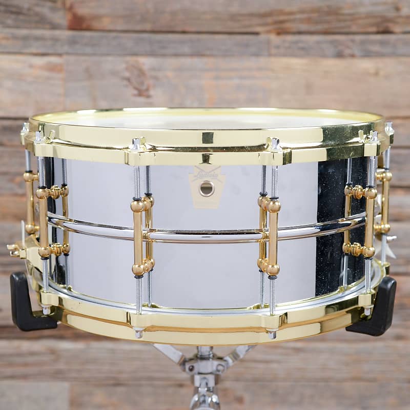 Ludwig LB402BBTWM Brass Edition Supraphonic 6.5x14" Snare Drum with Brass Hardware image 3