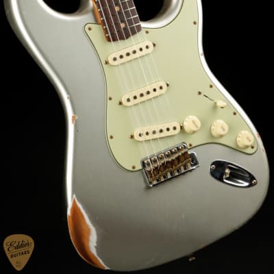 Fender Custom Shop Limited Edition 1963 Stratocaster Relic - Aged Inca Silver image 6
