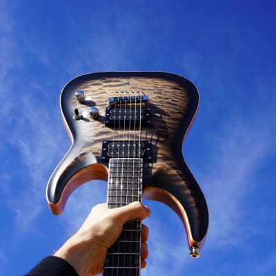 ESP USA Horizon-II See Thru Black Sunburst  6-String Electric Guitar w/  Tolex Hard Case (2022) image 1