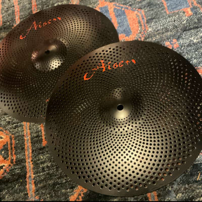 (MINT) Aisen 14” Low Volume Cymbals - Black image 2