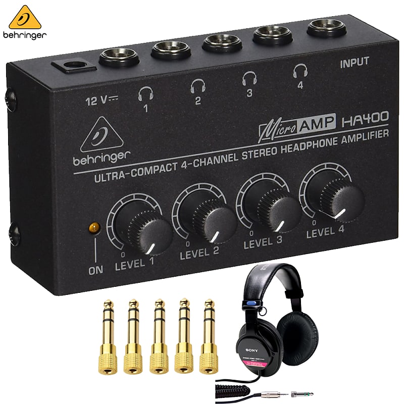 Behringer Microamp newest 4 Channel Audio Stereo Headphone Amplifier Amp Recording New