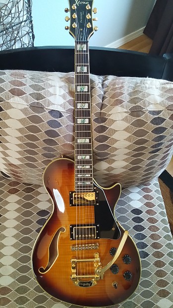 ESP LTD Xtone Paramount Series PC 1V Semi Hollow w Bigsby Tobacco Sunburst