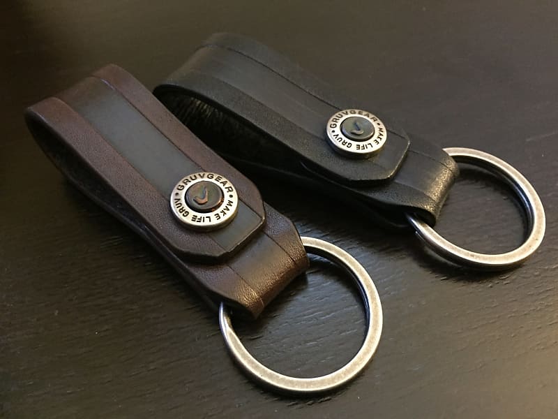 GRUV Gear Snaps Leather Key Fob Black