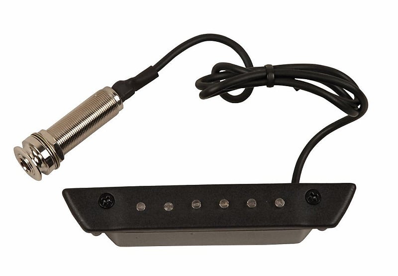 Aretc MSP-50 Acoustic Guitar Sound hole Single Coil Magnetic Pickup with endpin jack  Black image 1