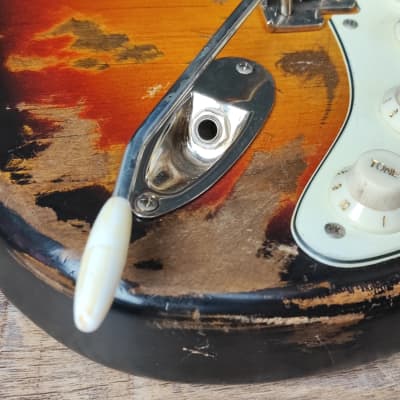 MyDream Partcaster Custom Built - Heavy Relic Sunburst SRV image 6