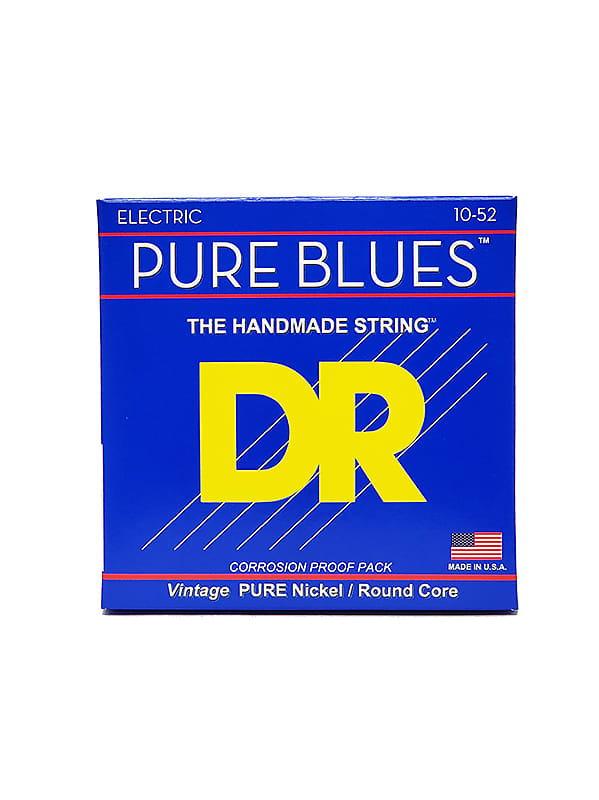 DR PHR-10-52 - Pure Blues - Pure Nickel, jeu guitare électrique, Medium à Heavy 10-52 image 1