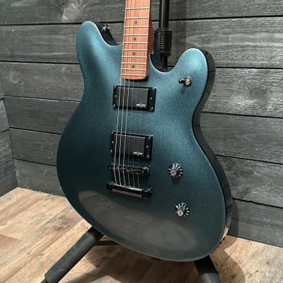 Fender Squier Contemporary Active Starcaster Semi Hollow body Electric Guitar - Gunmetal Metallic image 3